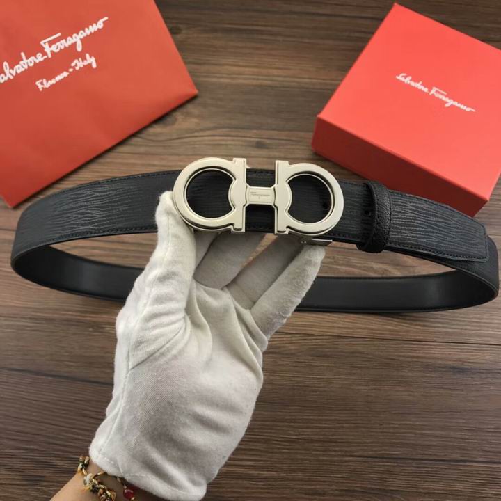 Super Perfect Quality Ferragamo Belts(100% Genuine Leather,steel Buckle)-1067