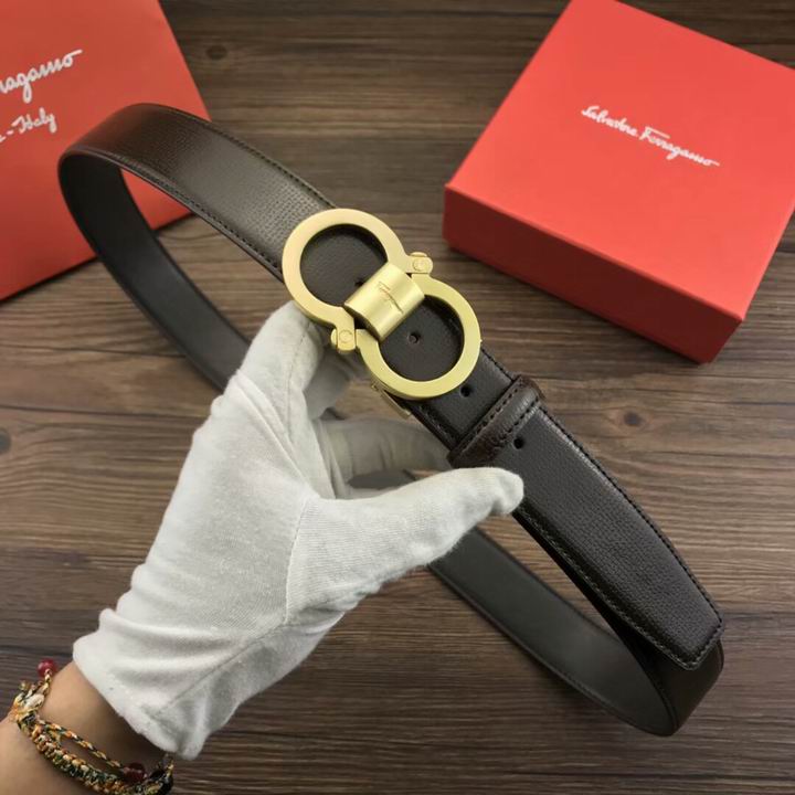 Super Perfect Quality Ferragamo Belts(100% Genuine Leather,steel Buckle)-1068