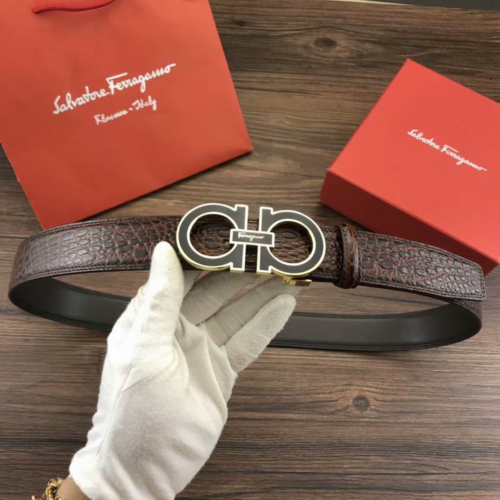 Super Perfect Quality Ferragamo Belts(100% Genuine Leather,steel Buckle)-1081