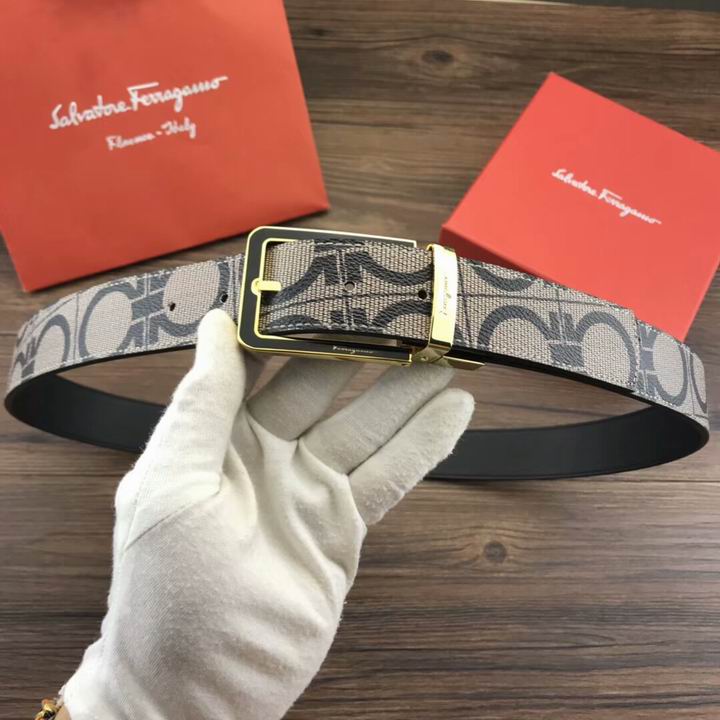 Super Perfect Quality Ferragamo Belts(100% Genuine Leather,steel Buckle)-1083