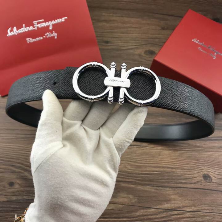 Super Perfect Quality Ferragamo Belts(100% Genuine Leather,steel Buckle)-1096