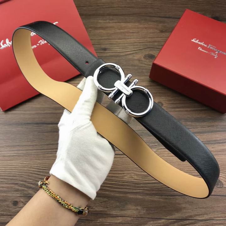 Super Perfect Quality Ferragamo Belts(100% Genuine Leather,steel Buckle)-1100