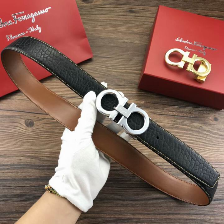 Super Perfect Quality Ferragamo Belts(100% Genuine Leather,steel Buckle)-1102