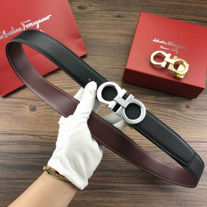 Super Perfect Quality Ferragamo Belts(100% Genuine Leather,steel Buckle)-1103