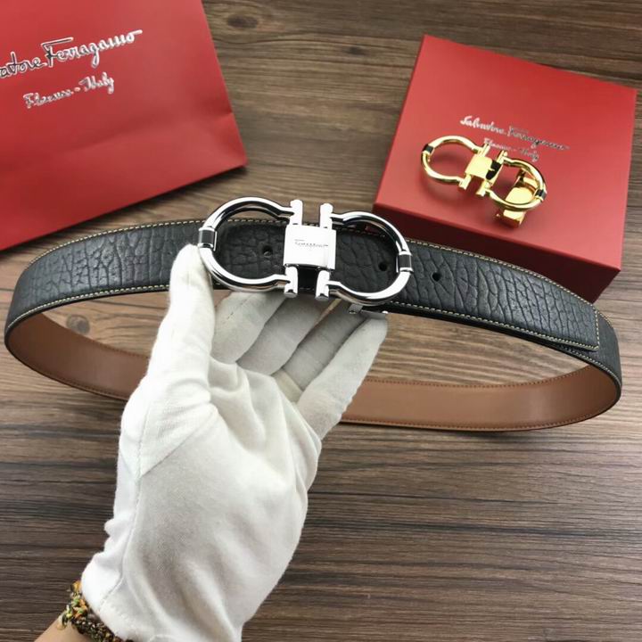 Super Perfect Quality Ferragamo Belts(100% Genuine Leather,steel Buckle)-1107