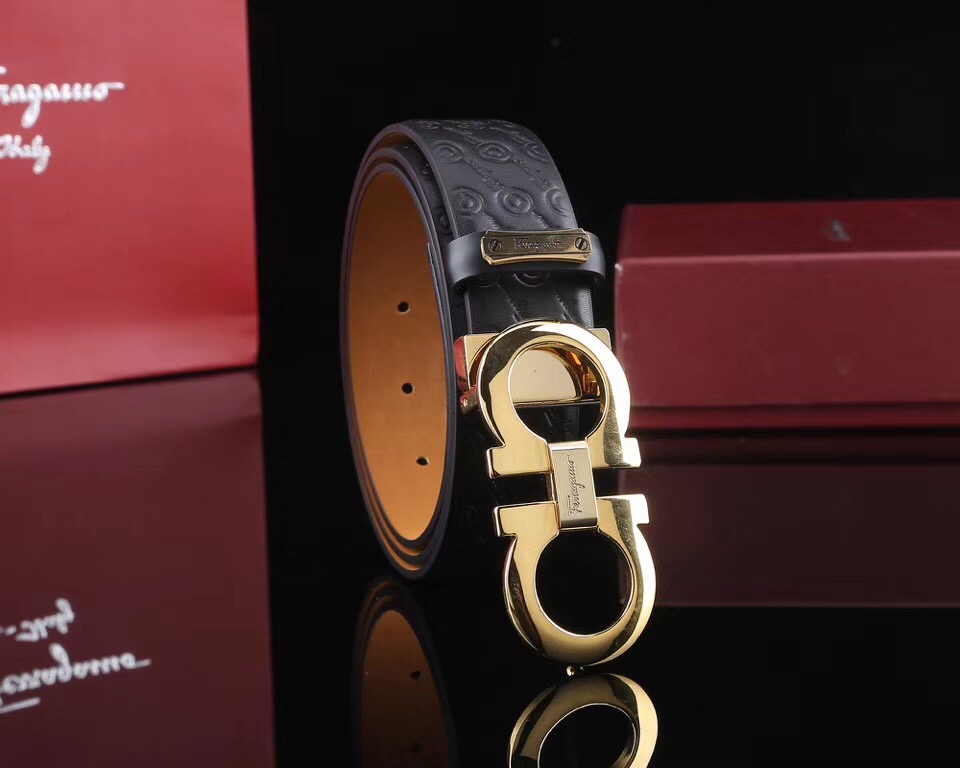 Super Perfect Quality Ferragamo Belts(100% Genuine Leather,steel Buckle)-874