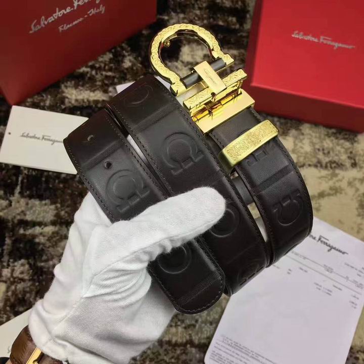 Super Perfect Quality Ferragamo Belts(100% Genuine Leather,steel Buckle)-897