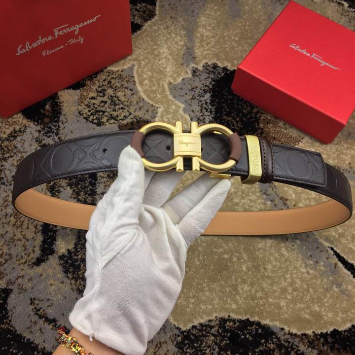 Super Perfect Quality Ferragamo Belts(100% Genuine Leather,steel Buckle)-912