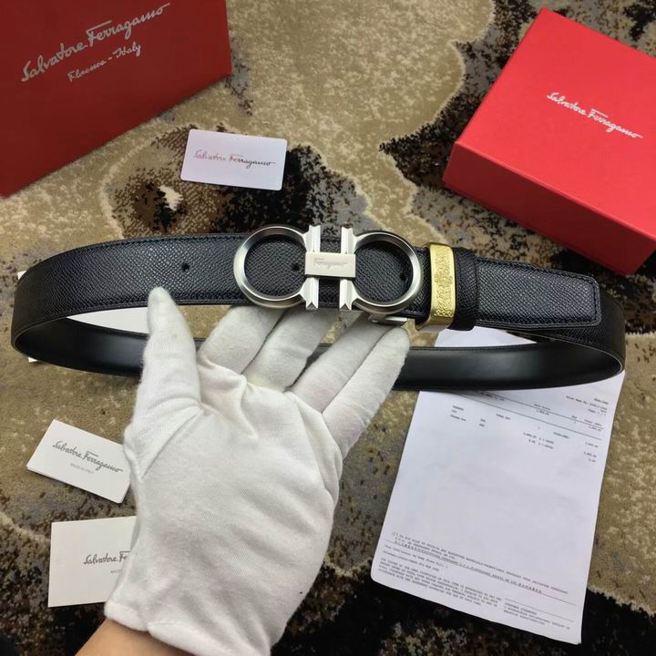 Super Perfect Quality Ferragamo Belts(100% Genuine Leather,steel Buckle)-918