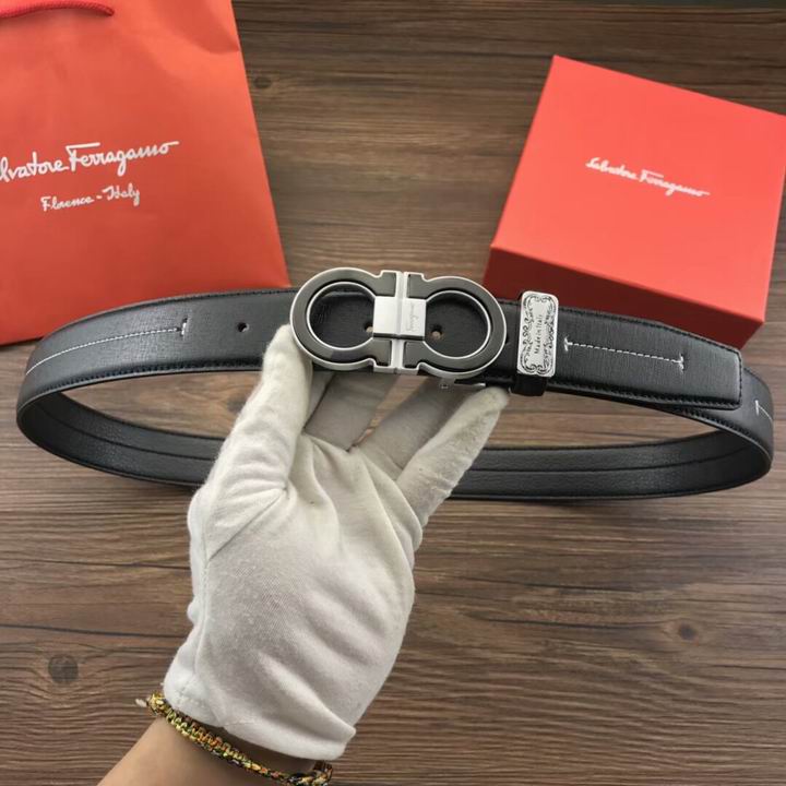 Super Perfect Quality Ferragamo Belts(100% Genuine Leather,steel Buckle)-947