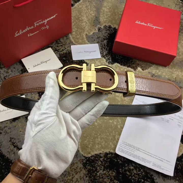 Super Perfect Quality Ferragamo Belts(100% Genuine Leather,steel Buckle)-950