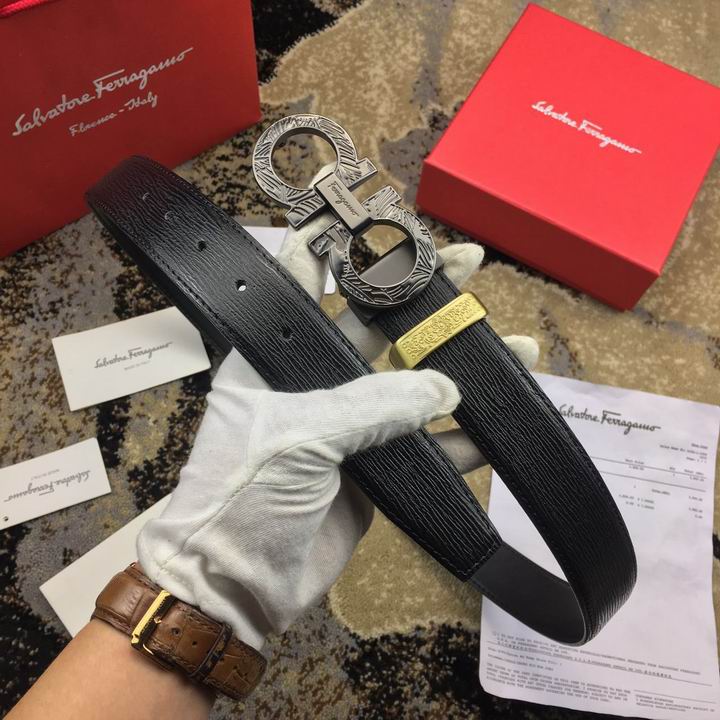 Super Perfect Quality Ferragamo Belts(100% Genuine Leather,steel Buckle)-954