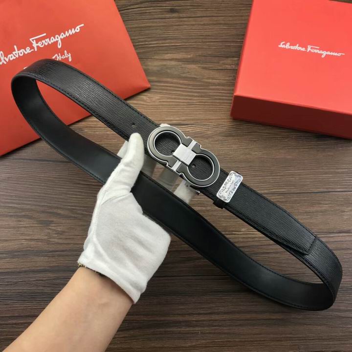 Super Perfect Quality Ferragamo Belts(100% Genuine Leather,steel Buckle)-960