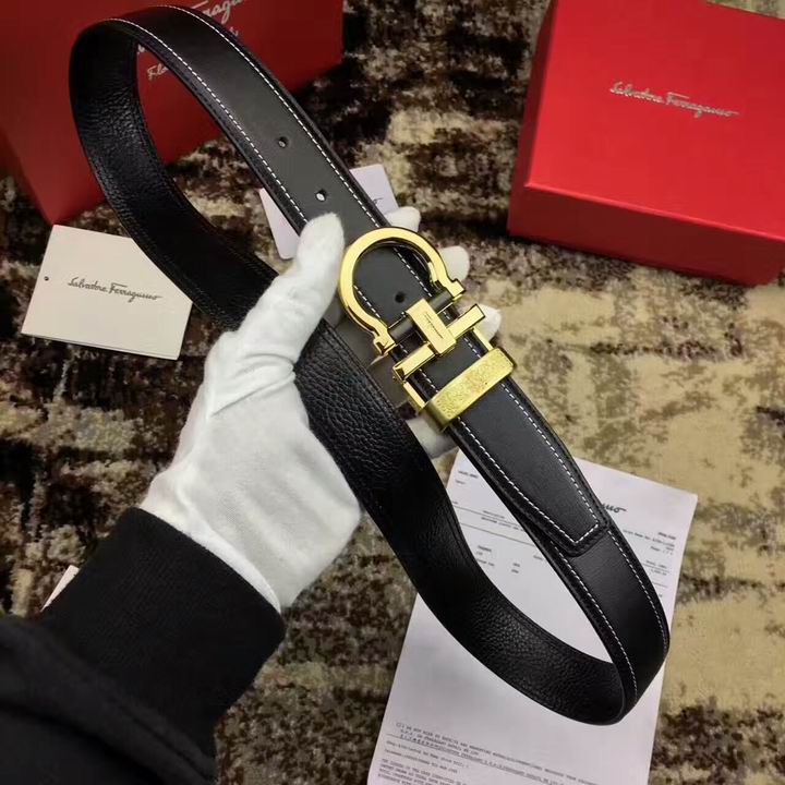 Super Perfect Quality Ferragamo Belts(100% Genuine Leather,steel Buckle)-987