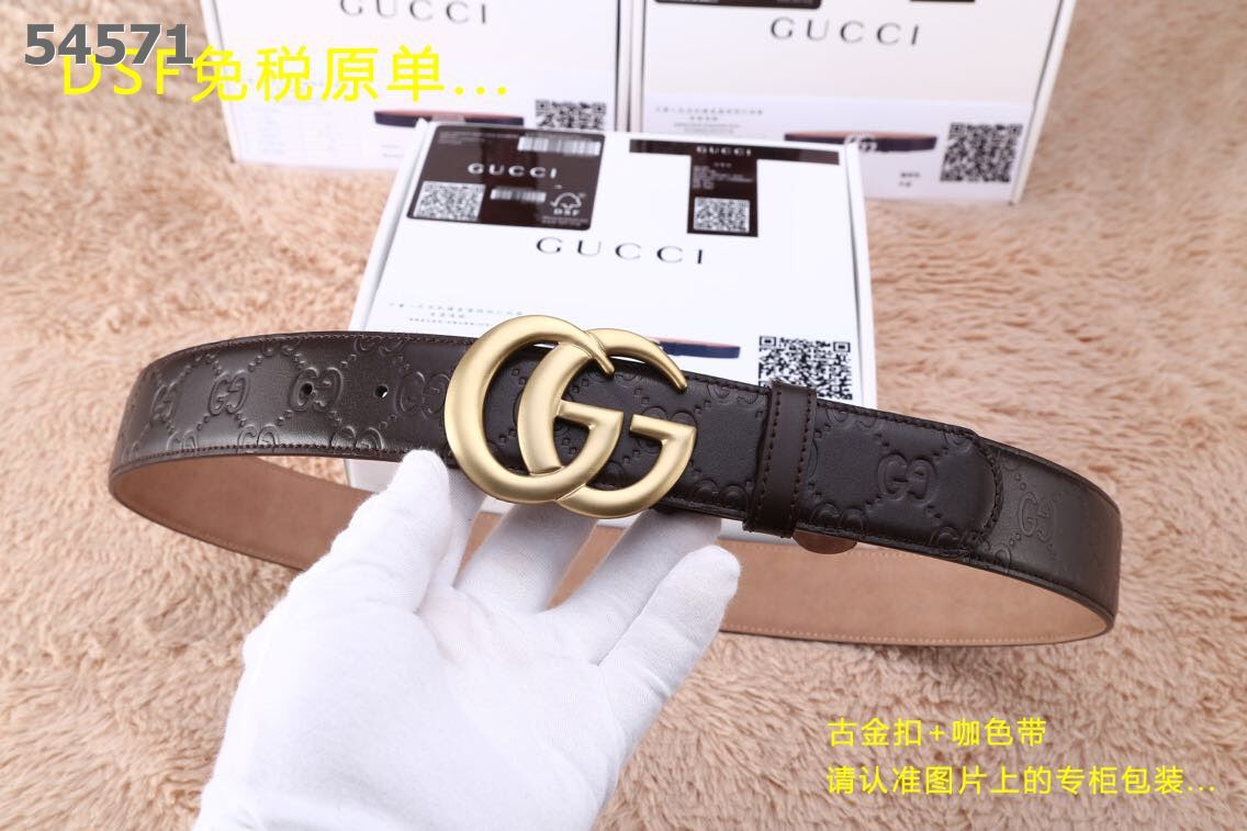 Super Perfect Quality G Belts(100% Genuine Leather,steel Buckle)-075