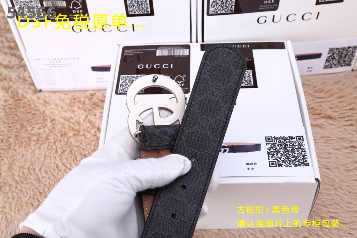 Super Perfect Quality G Belts(100% Genuine Leather,steel Buckle)-083