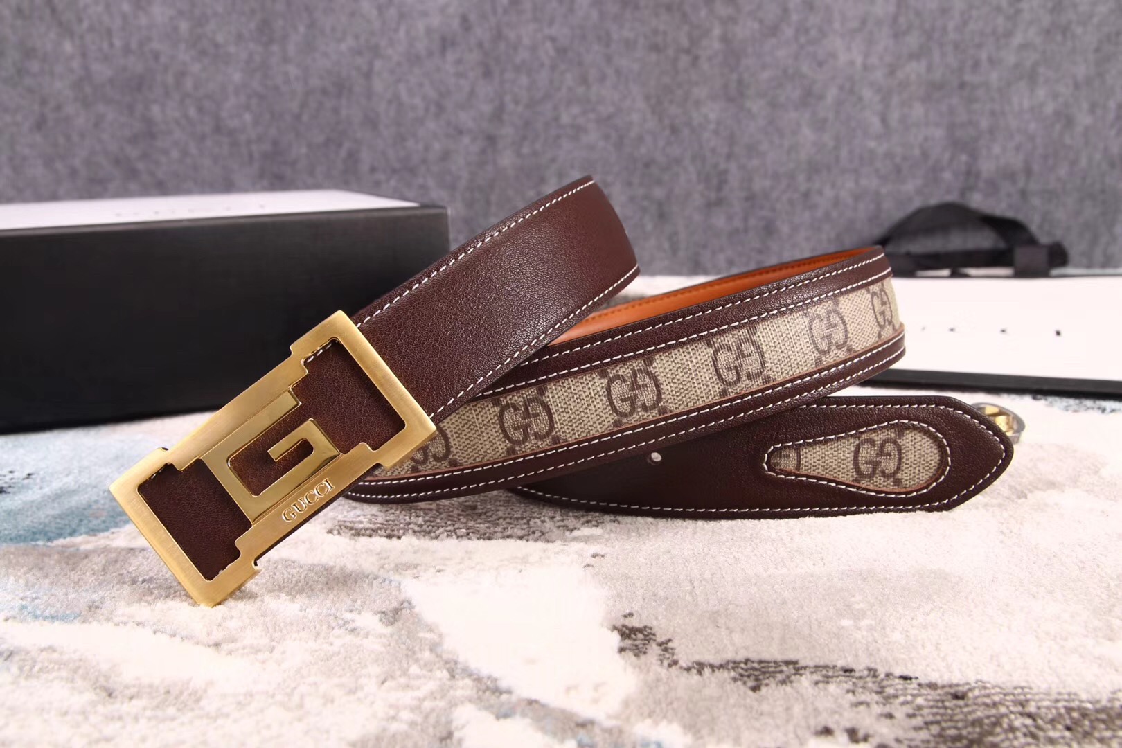 Super Perfect Quality G Belts(100% Genuine Leather,steel Buckle)-101