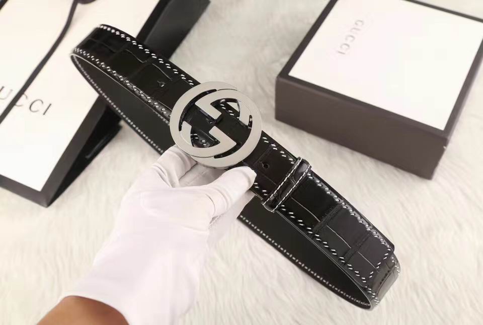 Super Perfect Quality G Belts(100% Genuine Leather,steel Buckle)-1196