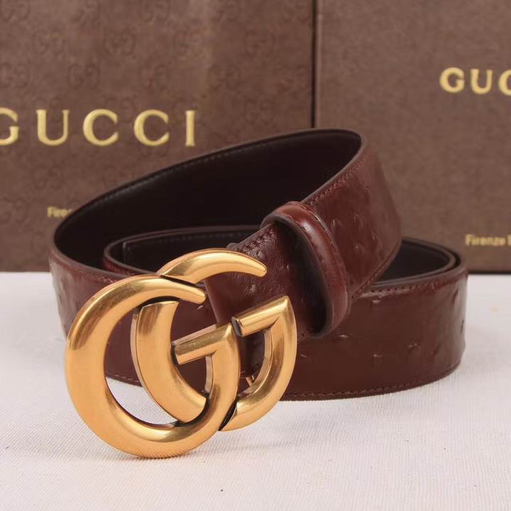 Super Perfect Quality G Belts(100% Genuine Leather,steel Buckle)-1284