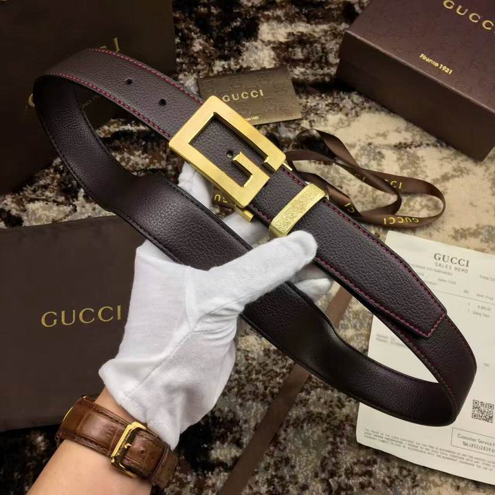 Super Perfect Quality G Belts(100% Genuine Leather,steel Buckle)-1320