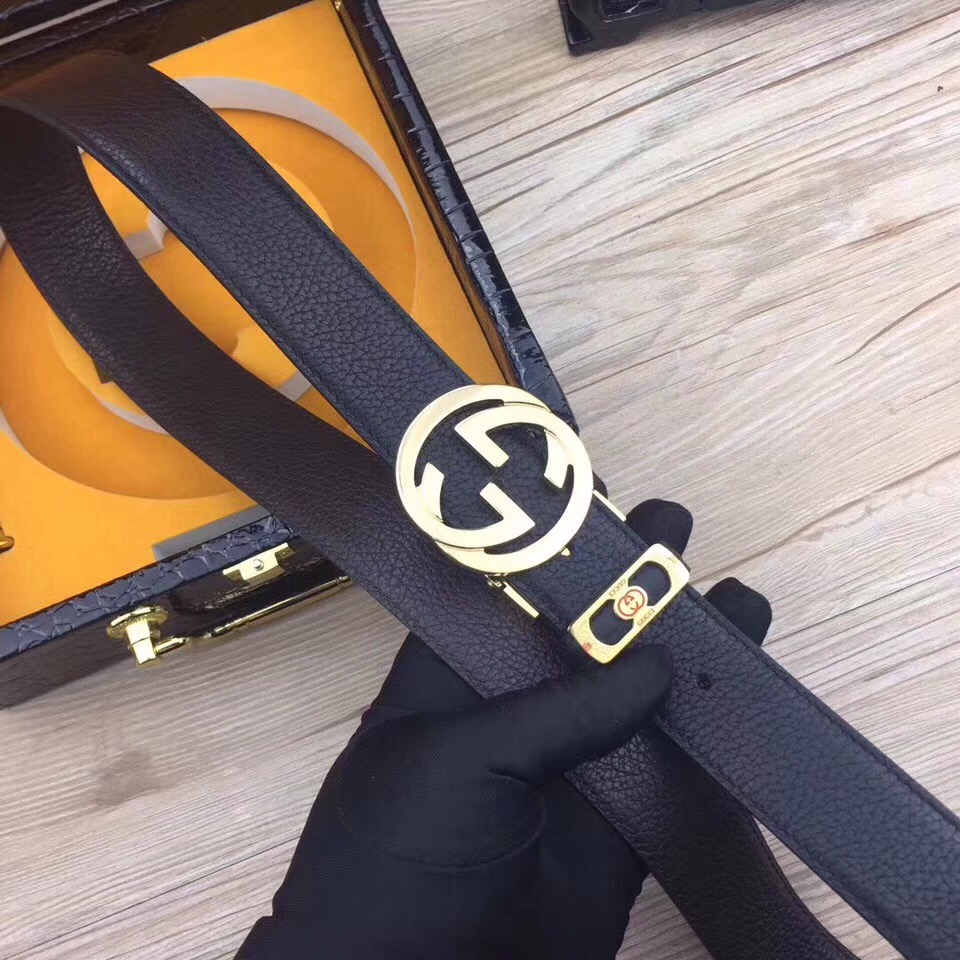 Super Perfect Quality G Belts(100% Genuine Leather,steel Buckle)-144