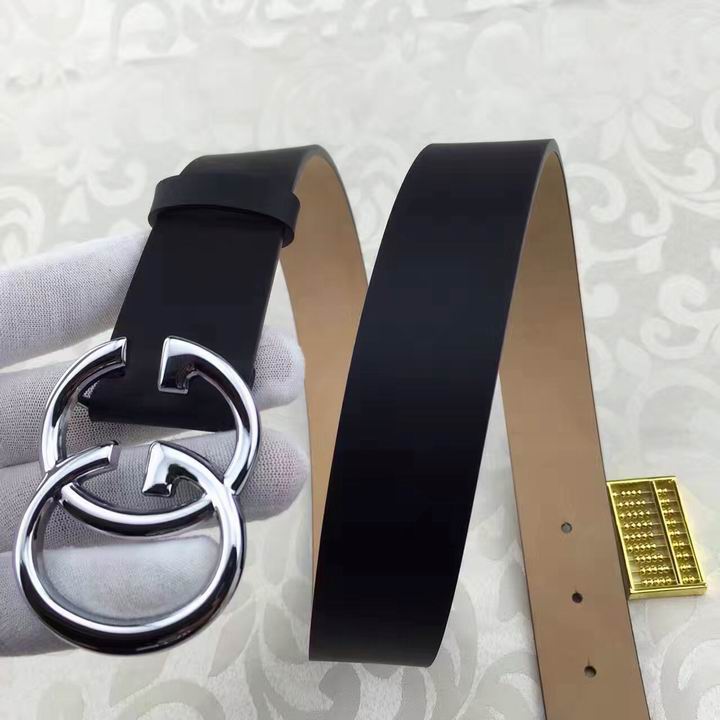 Super Perfect Quality G Belts(100% Genuine Leather,steel Buckle)-1629