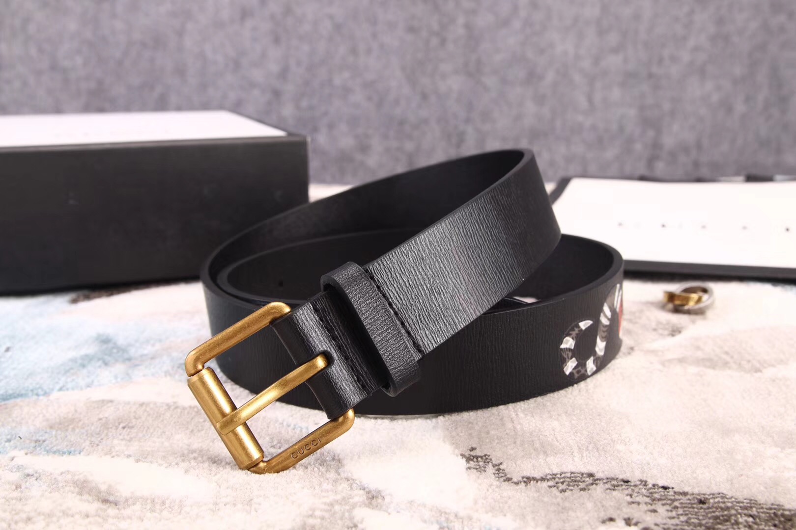 Super Perfect Quality G Belts(100% Genuine Leather,steel Buckle)-379