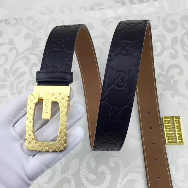 Super Perfect Quality G Belts(100% Genuine Leather,steel Buckle)-834