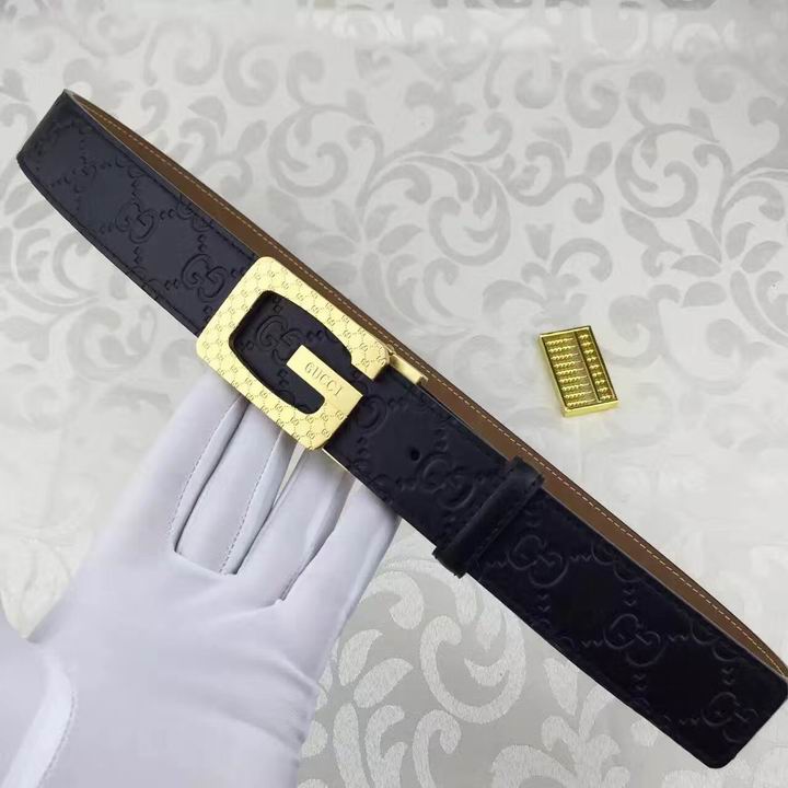 Super Perfect Quality G Belts(100% Genuine Leather,steel Buckle)-836