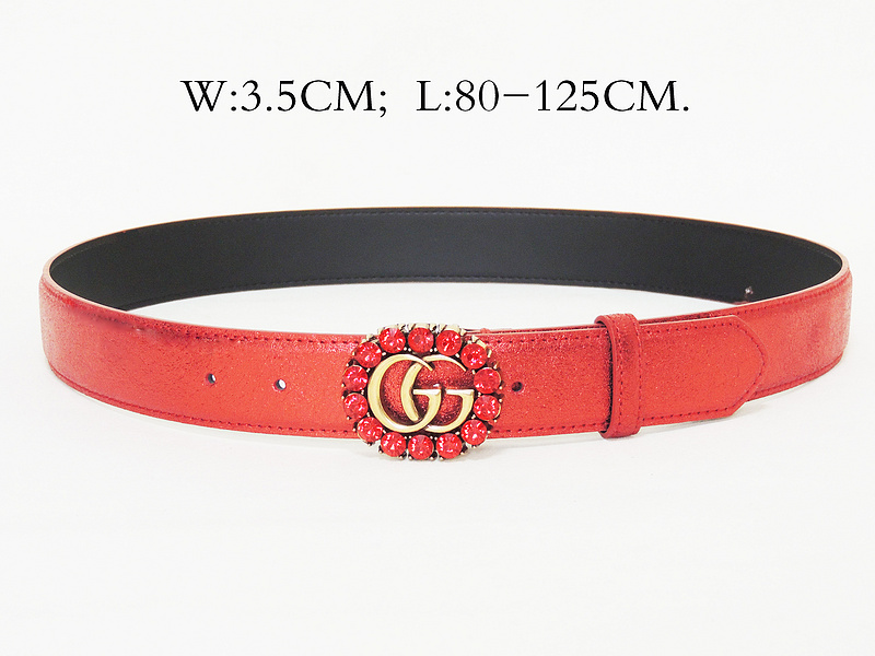 Super Perfect Quality G women Belts(100% Genuine Leather,steel Buckle)-169