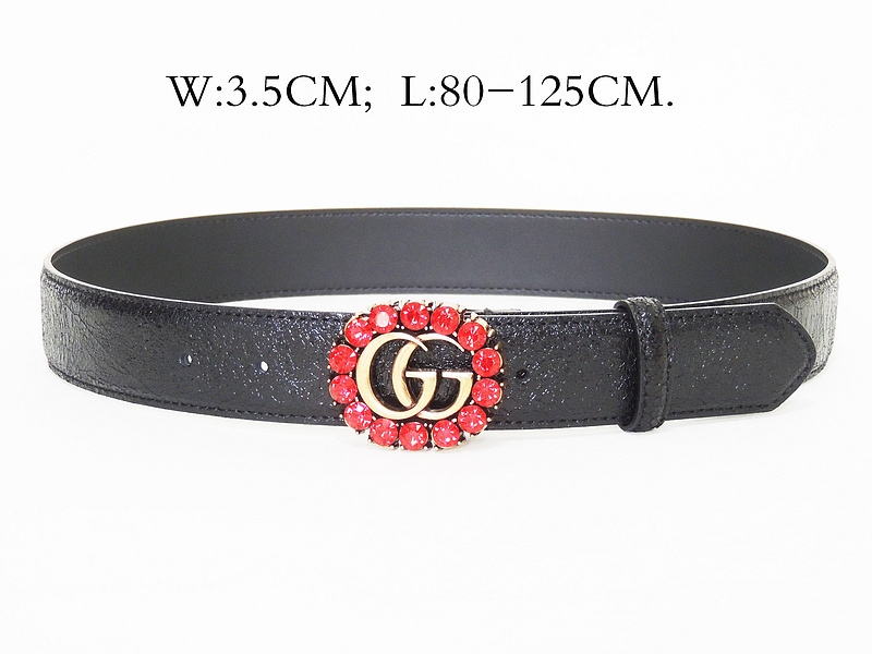 Super Perfect Quality G women Belts(100% Genuine Leather,steel Buckle)-173