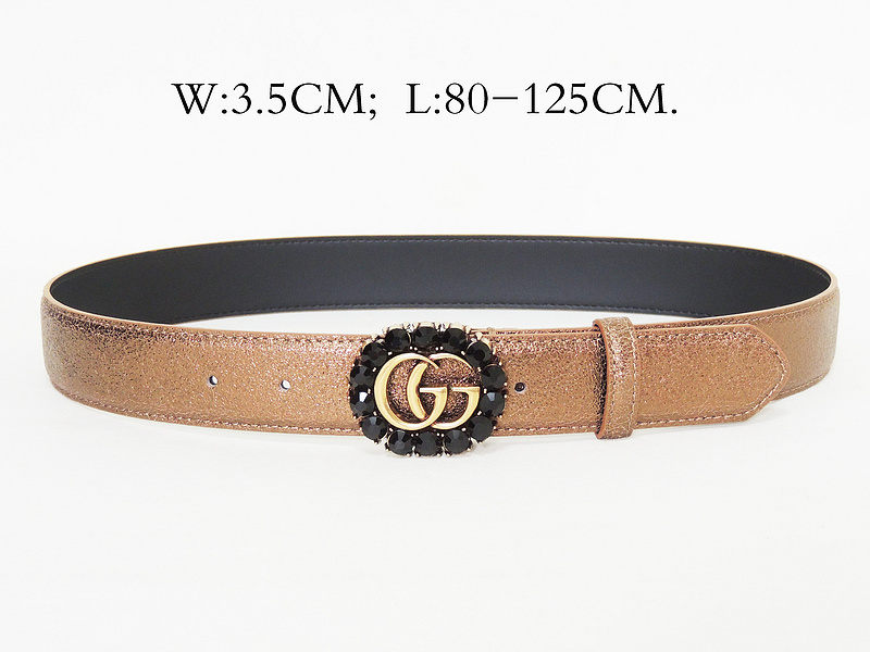 Super Perfect Quality G women Belts(100% Genuine Leather,steel Buckle)-174