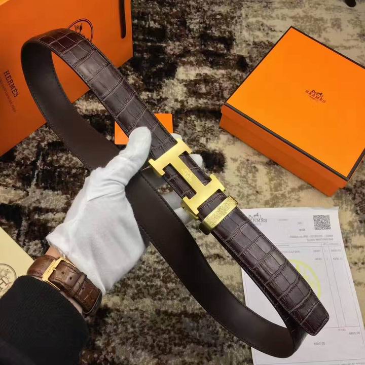 Super Perfect Quality Hermes Belts(100% Genuine Leather,Reversible Steel Buckle)-1122