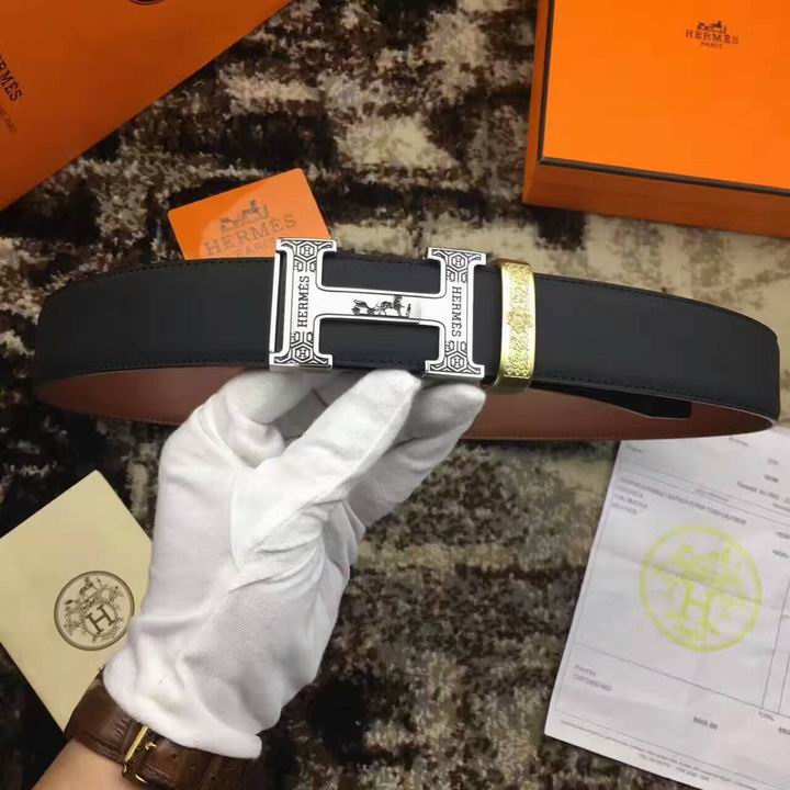 Super Perfect Quality Hermes Belts(100% Genuine Leather,Reversible Steel Buckle)-1141