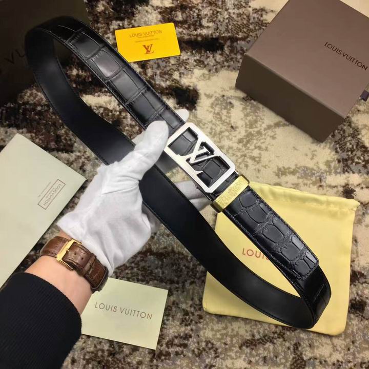 Super Perfect Quality LV Belts(100% Genuine Leather,Steel Buckle)-1331