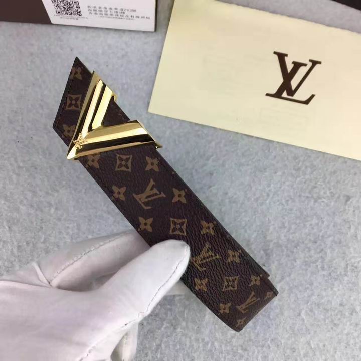 Super Perfect Quality LV Belts(100% Genuine Leather,Steel Buckle)-1361