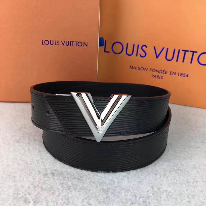 Super Perfect Quality LV Belts(100% Genuine Leather,Steel Buckle)-1368