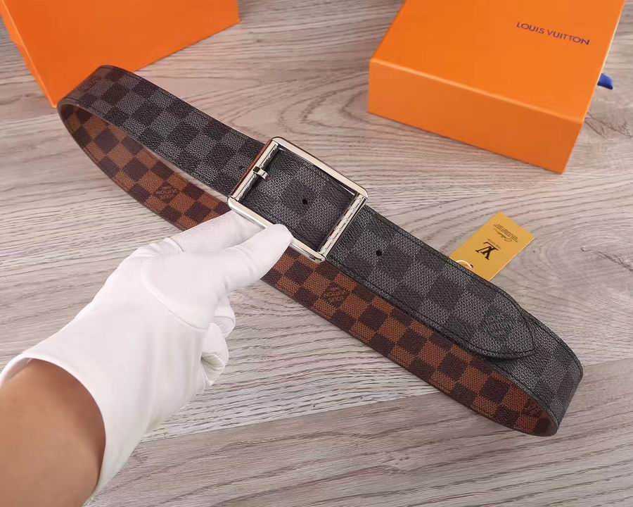 Super Perfect Quality LV Belts(100% Genuine Leather,Steel Buckle)-1407