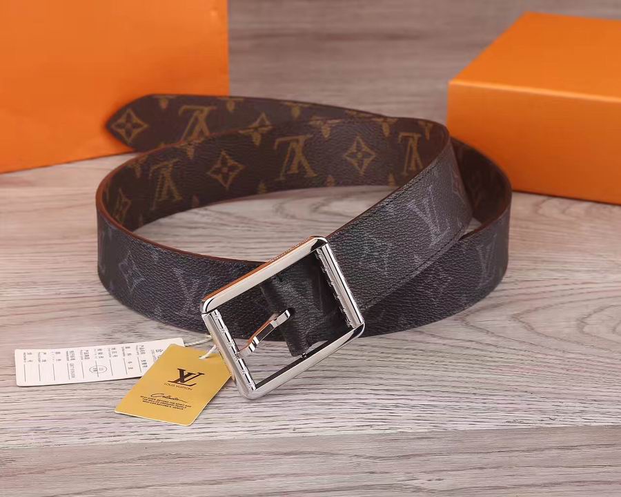 Super Perfect Quality LV Belts(100% Genuine Leather,Steel Buckle)-1416