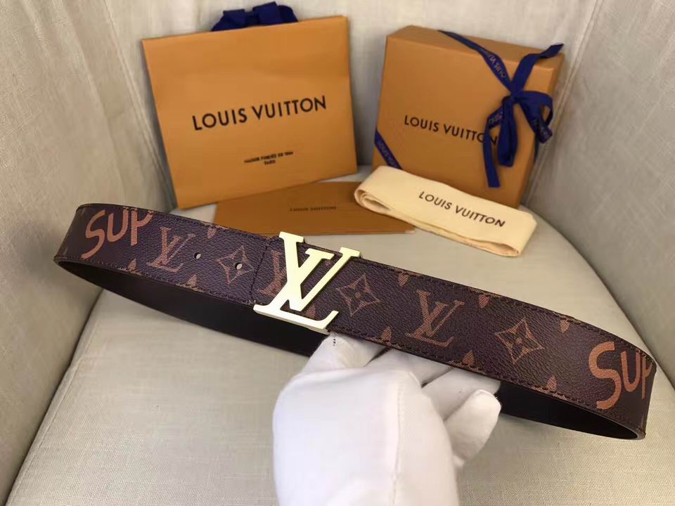 Super Perfect Quality LV Belts(100% Genuine Leather,Steel Buckle)-1425