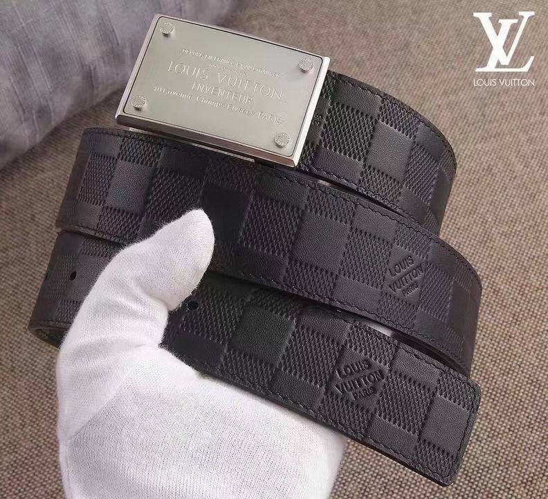 Super Perfect Quality LV Belts(100% Genuine Leather,Steel Buckle)-1432