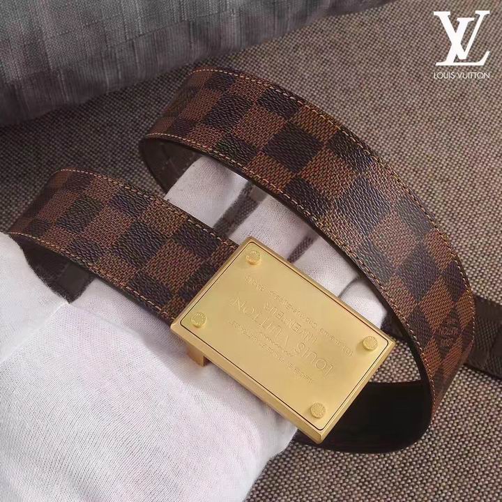 Super Perfect Quality LV Belts(100% Genuine Leather,Steel Buckle)-1435