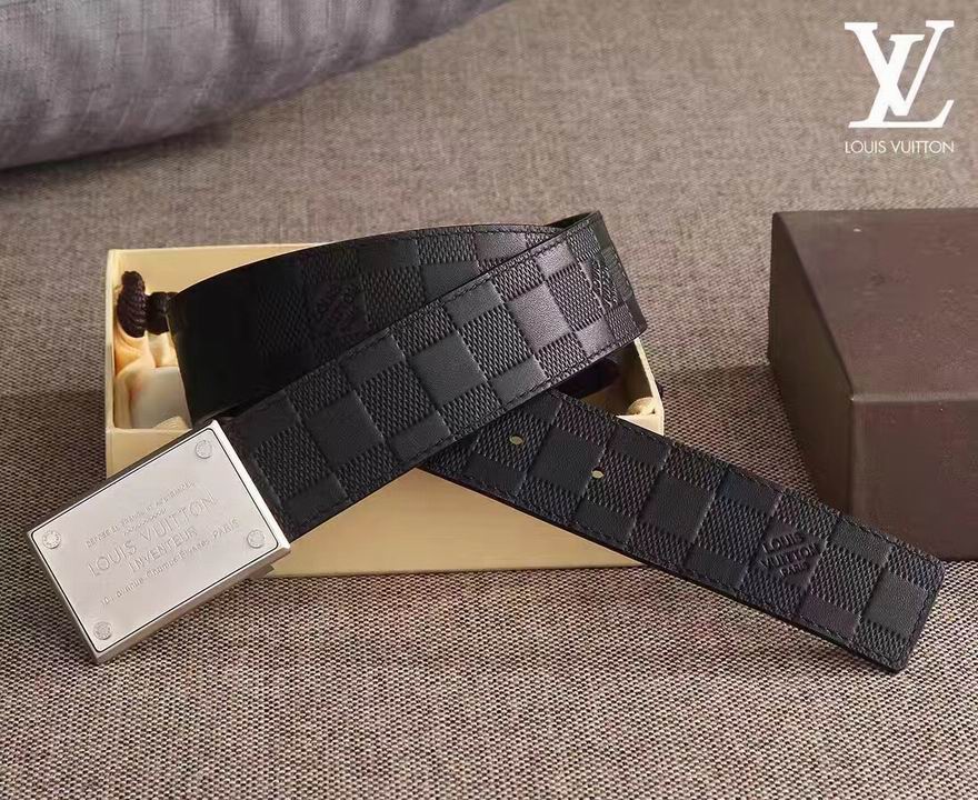 Super Perfect Quality LV Belts(100% Genuine Leather,Steel Buckle)-1442