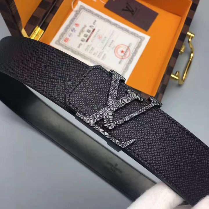 Super Perfect Quality LV Belts(100% Genuine Leather,Steel Buckle)-1448