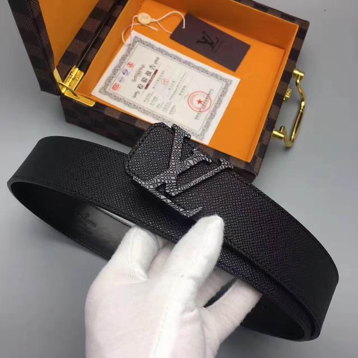 Super Perfect Quality LV Belts(100% Genuine Leather,Steel Buckle)-1450