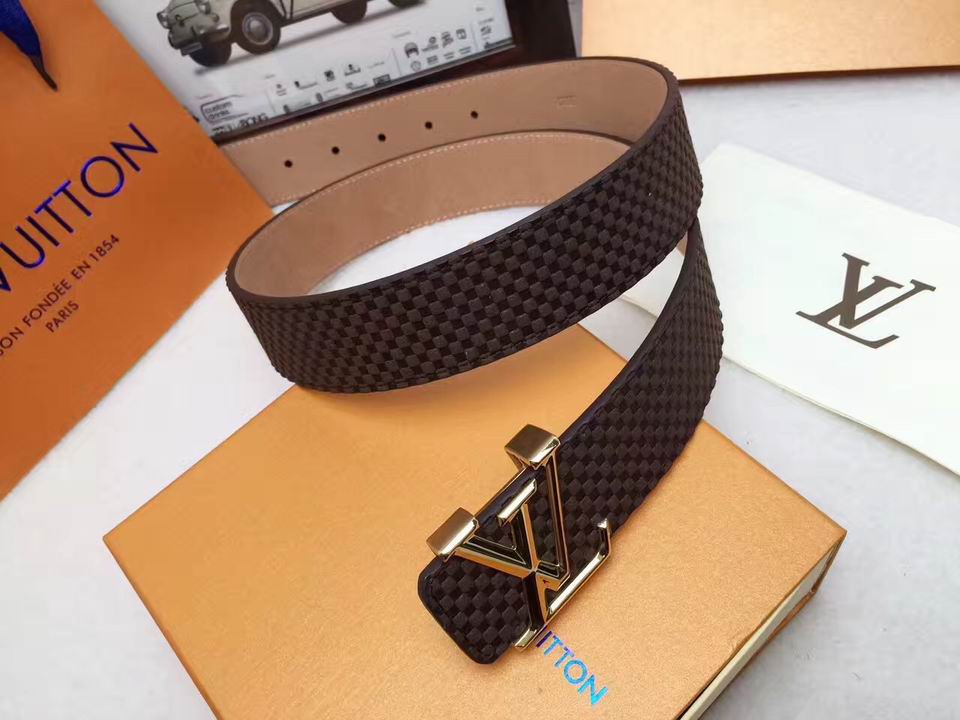 Super Perfect Quality LV Belts(100% Genuine Leather,Steel Buckle)-1476