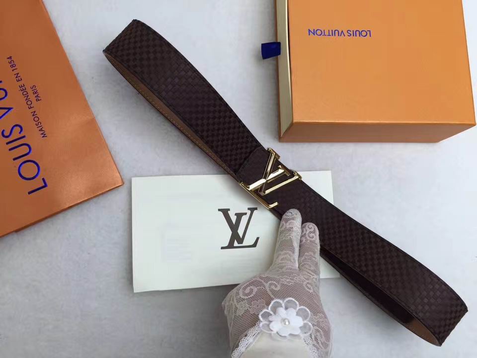 Super Perfect Quality LV Belts(100% Genuine Leather,Steel Buckle)-1477