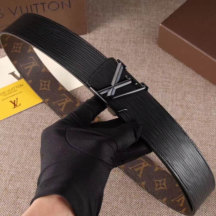 Super Perfect Quality LV Belts(100% Genuine Leather,Steel Buckle)-1502