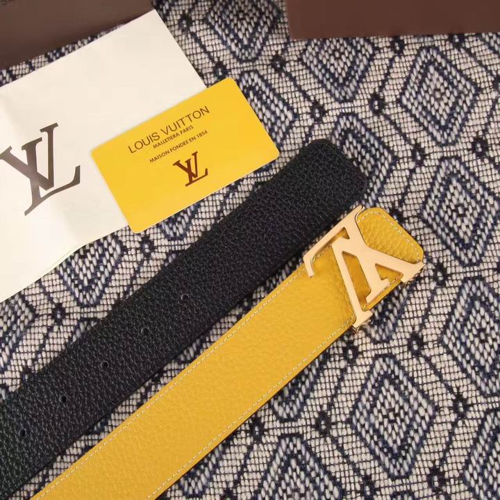 Super Perfect Quality LV Belts(100% Genuine Leather,Steel Buckle)-1514