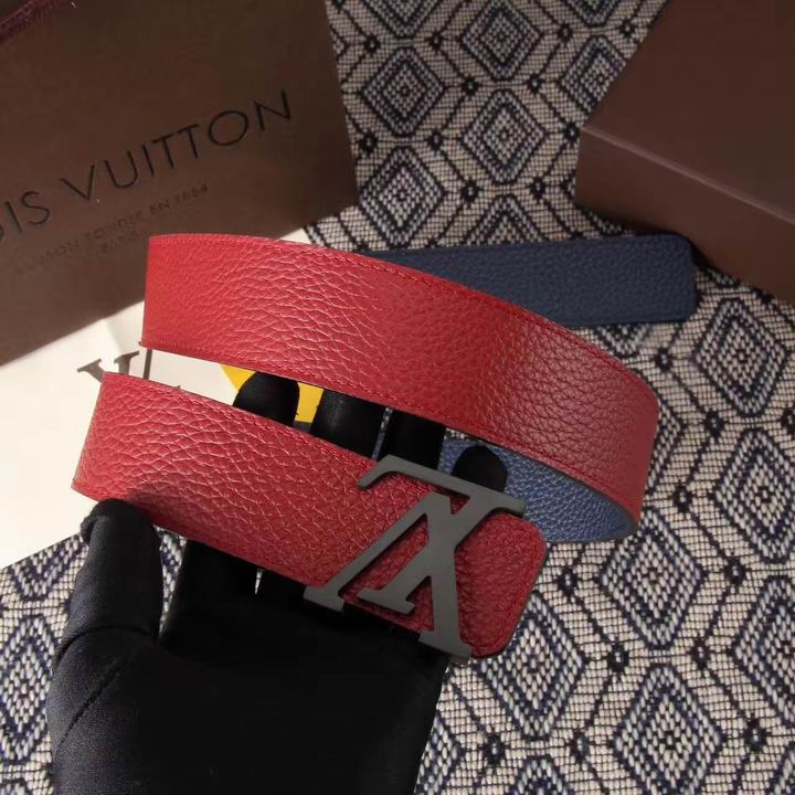 Super Perfect Quality LV Belts(100% Genuine Leather,Steel Buckle)-1530